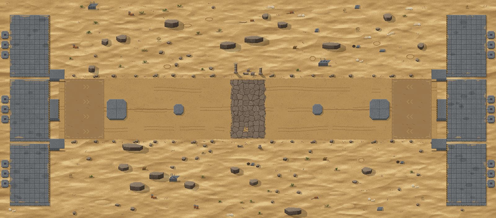 Spielkarte von Tugfront (Pixel-Art)